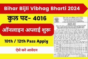 Bihar Bijli Vibhag Bharti 2024