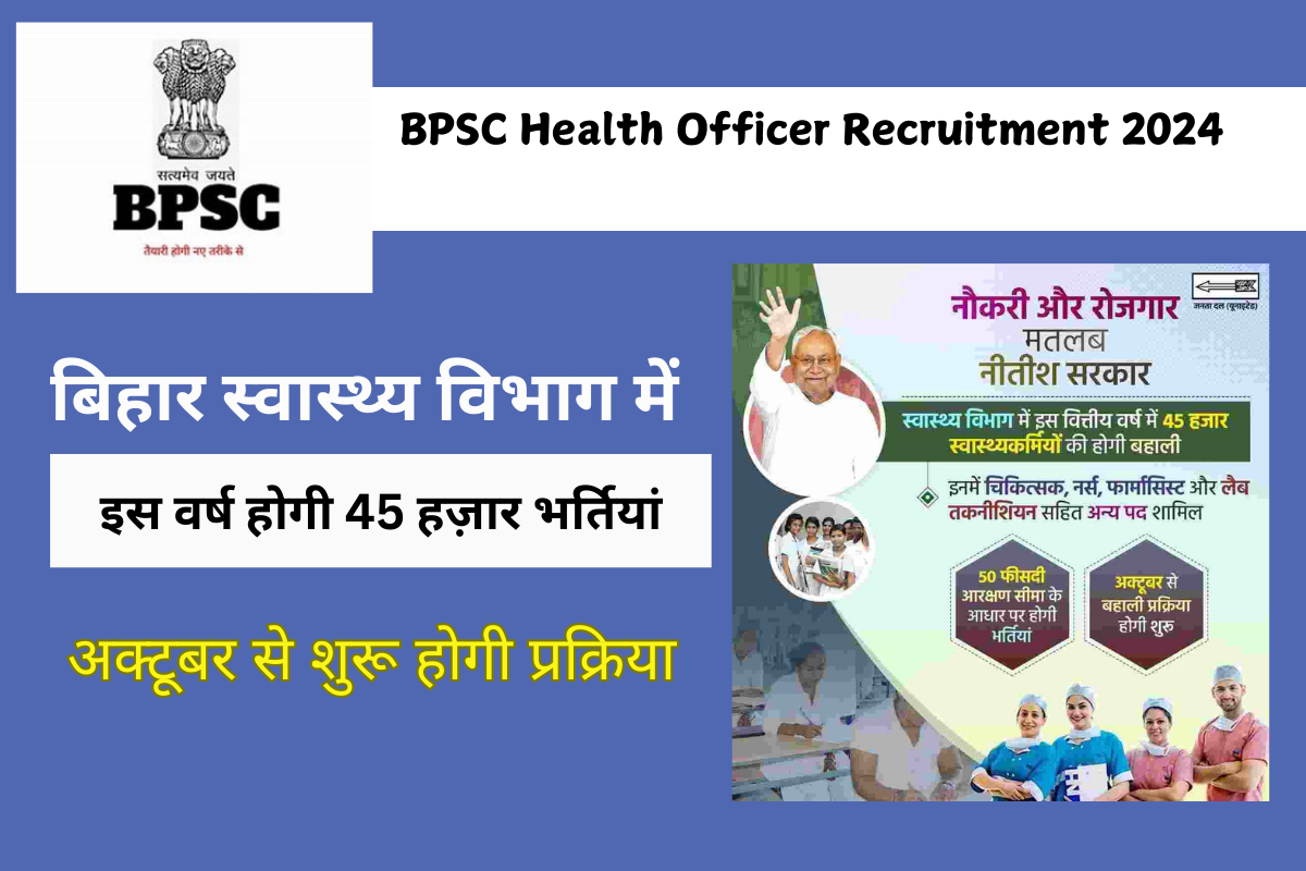 Bihar Health Officer New Upcoming Vacancy 2024