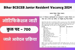 Bihar Junior Resident Vacancy 2024