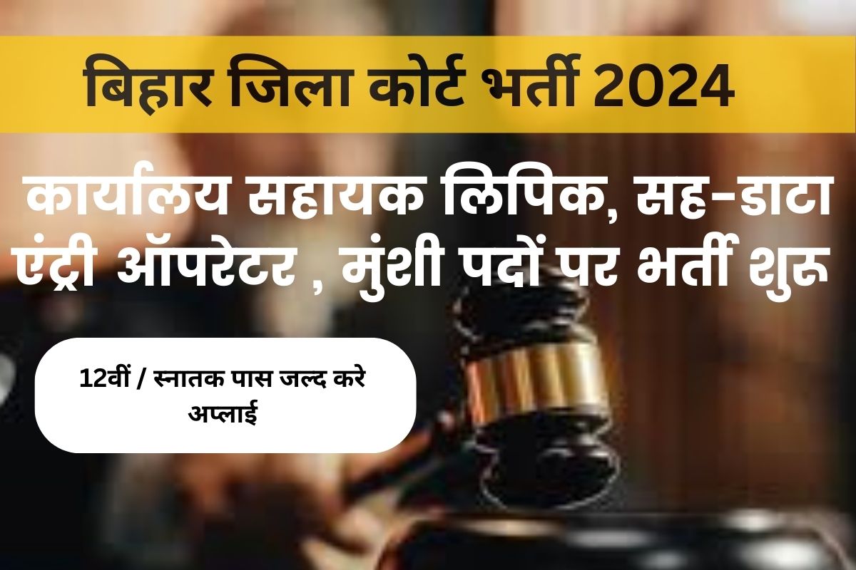 Bihar District Court Vacancy 2024