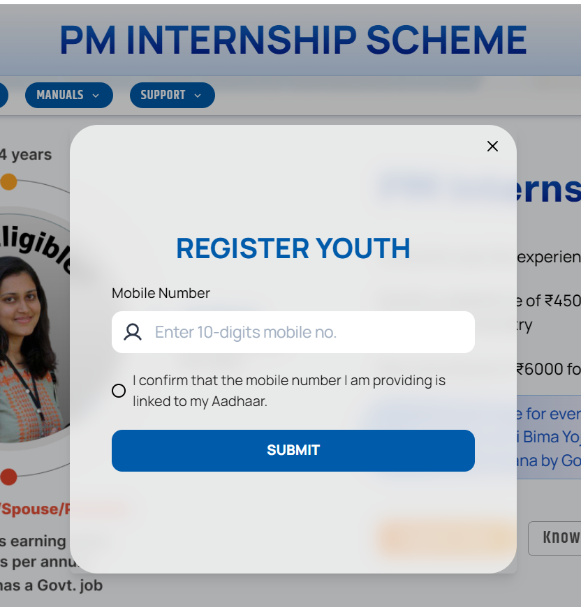 Internship Scheme 2024 Registration